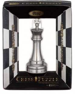 Cast Puzzle Koning Zilver - Schaakstuk - Cast Breinbreker