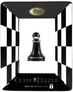 Cast Puzzle Pion Zwart- Schaakstuk - Breinbreker