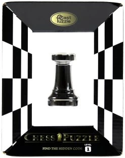 Cast Puzzle Toren Zwart- Schaakstuk - Cast Breinbreker