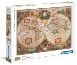 Clementoni Antieke Wereldkaart - Puzzel Van 1000 Stukjes
