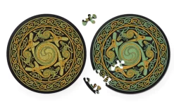 Curiosi Draak - Dubbelzijdige Ronde Puzzel In Hout - 88 Stukjes -online speelgoedwinkel! curiosi draak dubbelzijdige ronde puzzel in hout 8 2