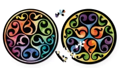 Curiosi Knoppen - Dubbelzijdige Ronde Puzzel In Hout - 88 Stukjes -online speelgoedwinkel! curiosi knoppen dubbelzijdige ronde puzzel in hout 2