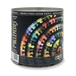 Curiosi Millepedes - Dubbelzijdige Ronde Puzzel In Hout - 324 Stukjes
