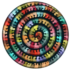 Curiosi Millepedes - Dubbelzijdige Ronde Puzzel In Hout - 324 Stukjes -online speelgoedwinkel! curiosi millepedes dubbelzijdige ronde puzzel in h 4