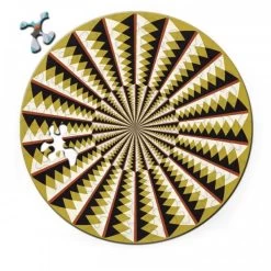 Curiosi Puzzel Double Karussell - Dubbelzijdige Ronde Puzzel In Hout - 88 Stukjes