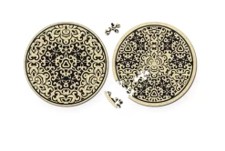 Curiosi Zand - Dubbelzijdige Ronde Puzzel In Hout - 88 Stukjes -online speelgoedwinkel! curiosi zand dubbelzijdige ronde puzzel in hout 88 2