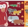 Djeco 6 Reuzengrote Puzzels Van Wilde Dieren - 9, 12 En 15 Stukjes -online speelgoedwinkel! djeco 6 reuzengrote puzzels van wilde dieren 9 12