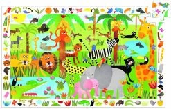 Djeco Drukte In De Jungle - Puzzel Van 35 Stukjes