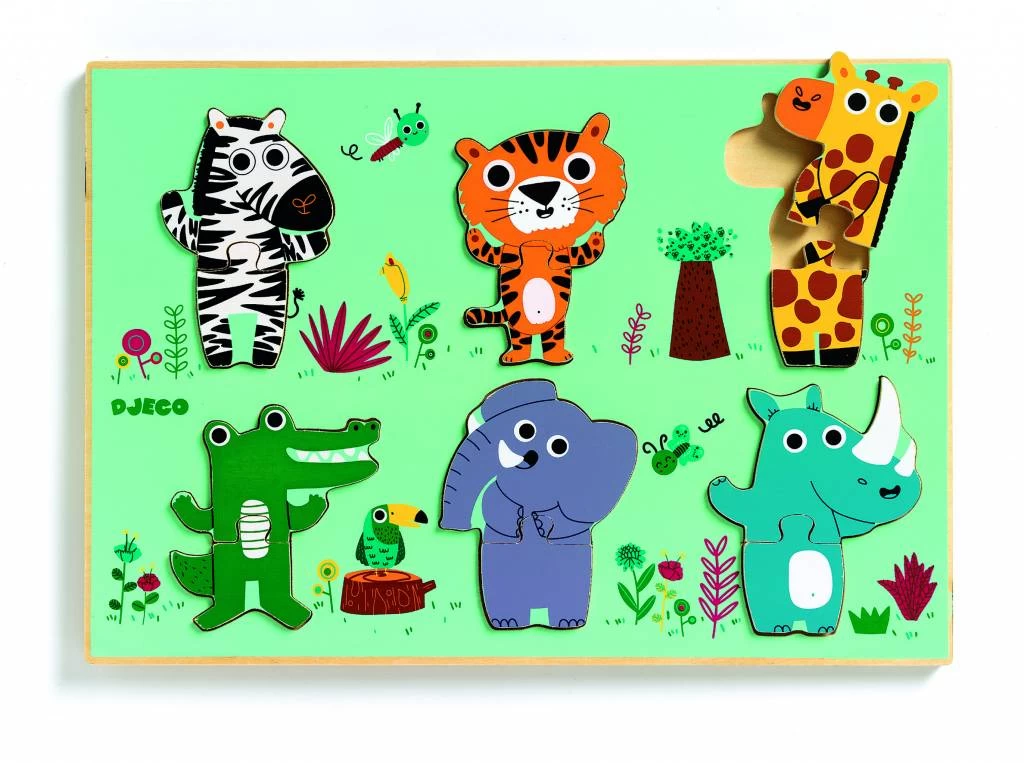 Djeco Koekoek Krokodil - 12 Stukjes 3 Djeco Koekoek Krokodil - 12 Stukjes