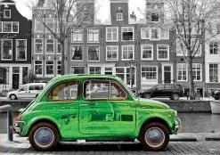 Educa Auto In Amsterdam - Zwart/wit - Legpuzzel Van 1000 Stukjes
