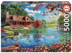 Educa Chalet Aan Het Meer - Puzzel Van 5000 Stukjes