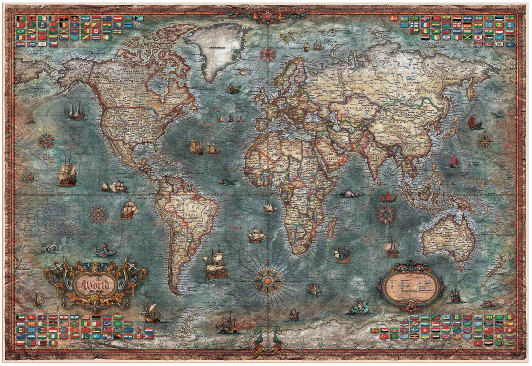 Educa Historische Wereldkaart - Puzzel Van 8000 Stukjes 4 Educa Historische Wereldkaart - Puzzel Van 8000 Stukjes - Afbeelding 2