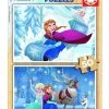 Educa HOUT: Frozen - 2 Puzzels Van 50 Stukjes
