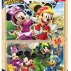 Educa HOUT: Mickey Mouse - 2 Puzzels X 16 Stukjes -online speelgoedwinkel! educa hout mickey mouse 2 puzzels x 16 stukjes