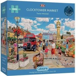 Gibsons Clocktower Market - Puzzel Van 1000 Stukjes