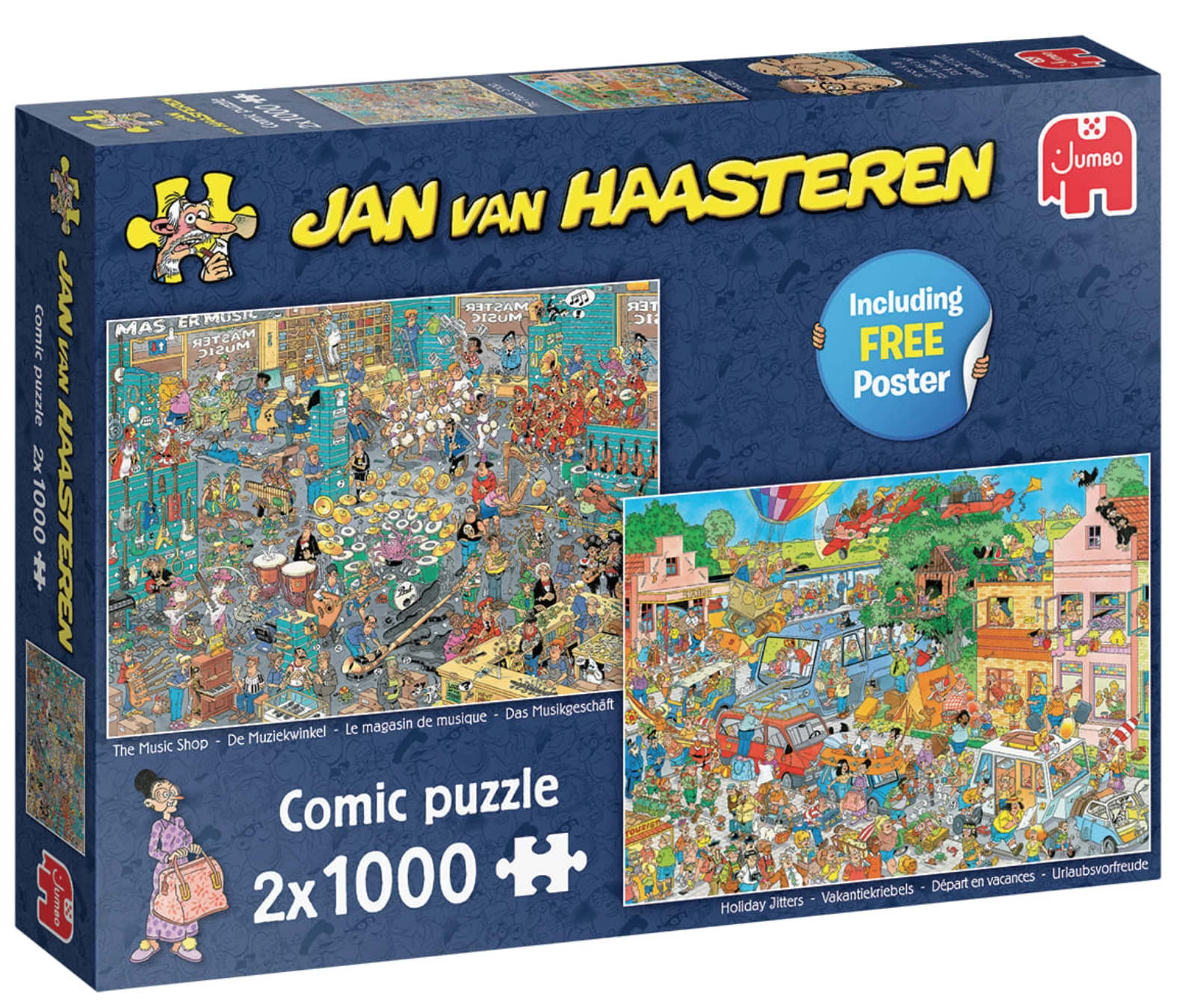 Jumbo Muziekwinkel / Vakantiekriebels - JvH - 2 Puzzels Van 1000 Stukjes 3 Jumbo Muziekwinkel / Vakantiekriebels - JvH - 2 Puzzels Van 1000 Stukjes