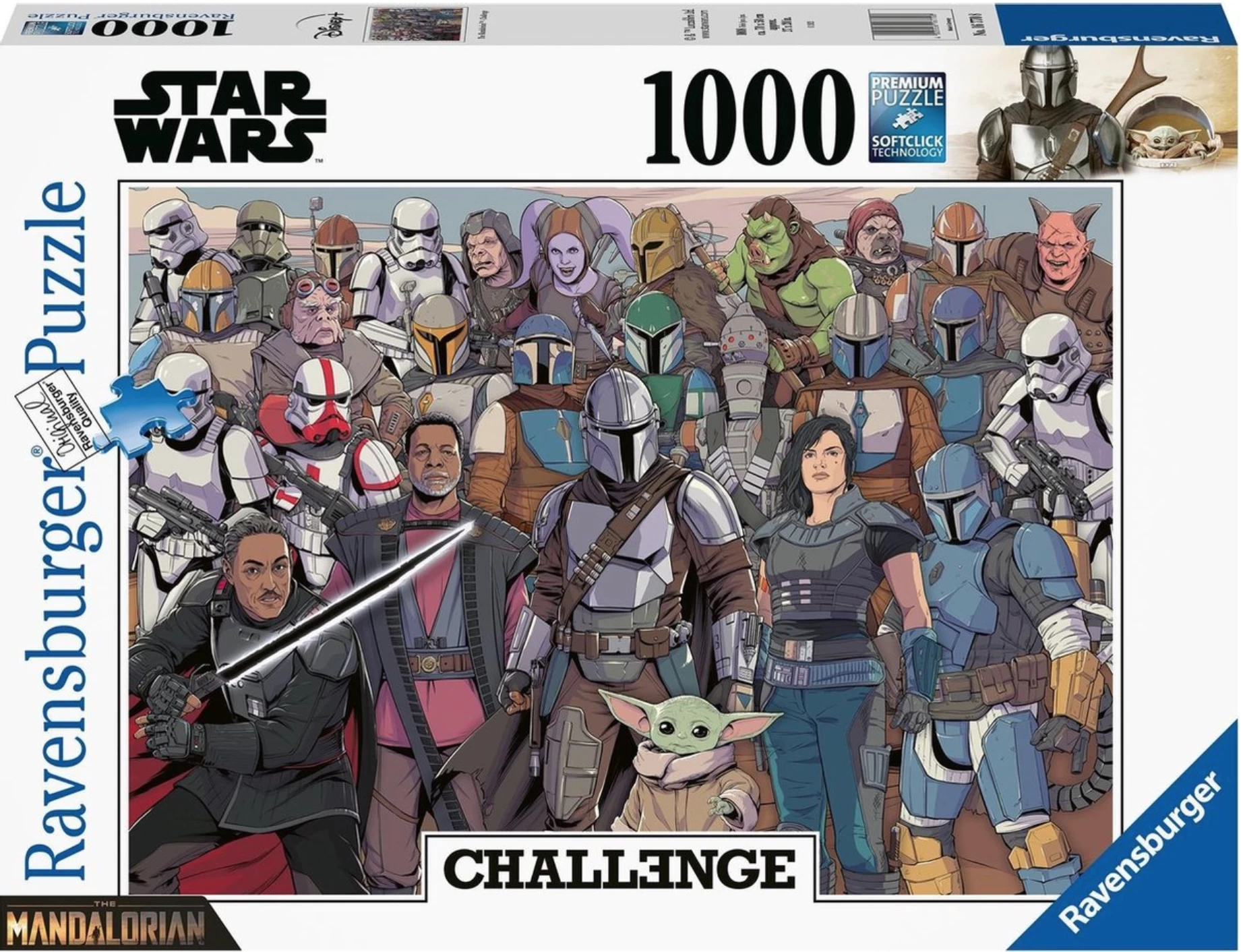 Ravensburger Baby Yoda - Mandalorian - Challenge - Puzzel Van 1000 Stukjes 4 Ravensburger Baby Yoda - Mandalorian - Challenge - Puzzel Van 1000 Stukjes - Afbeelding 2