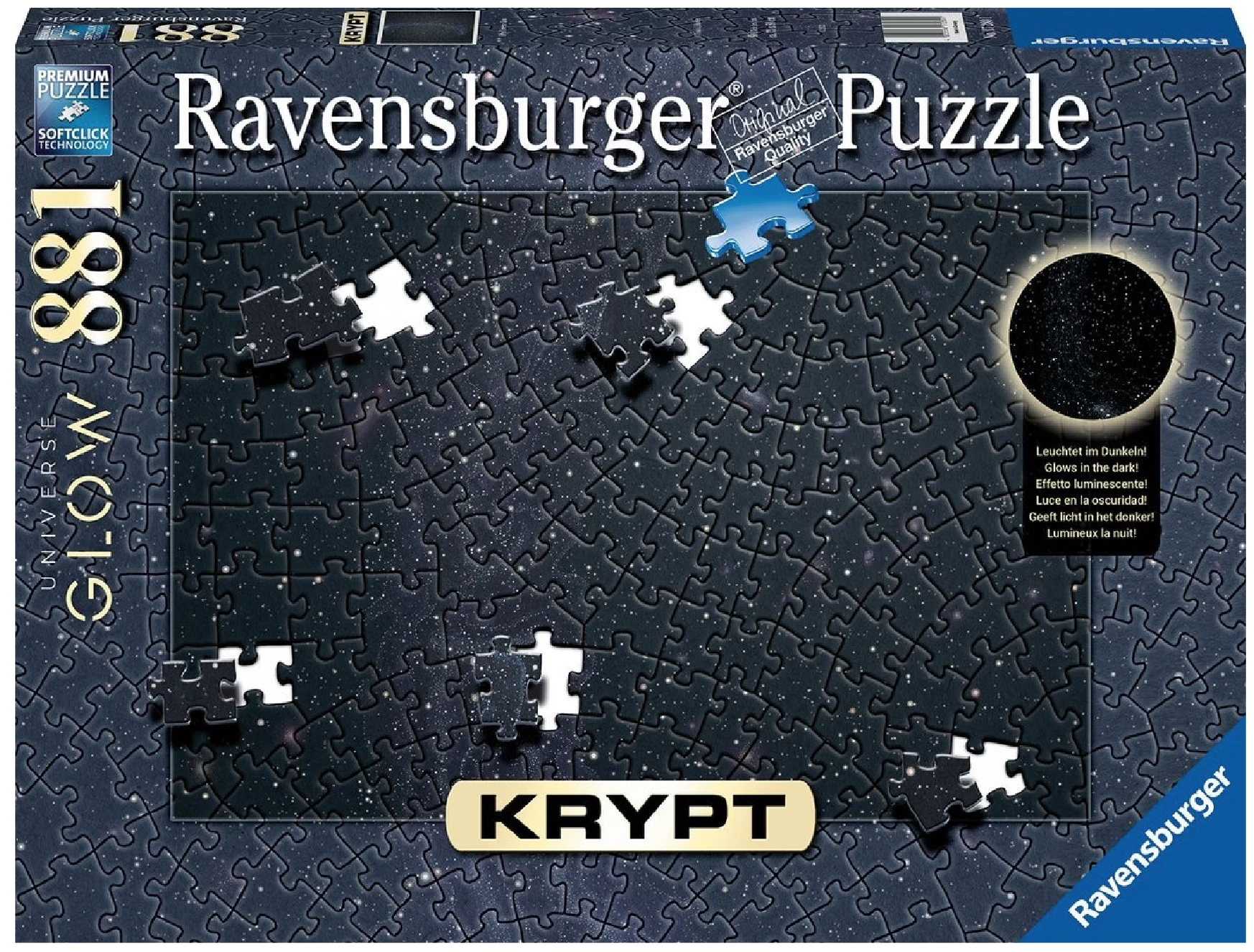Ravensburger Krypt - Universe Glow - Puzzel Van 881 Stukjes 3 Ravensburger Krypt - Universe Glow - Puzzel Van 881 Stukjes