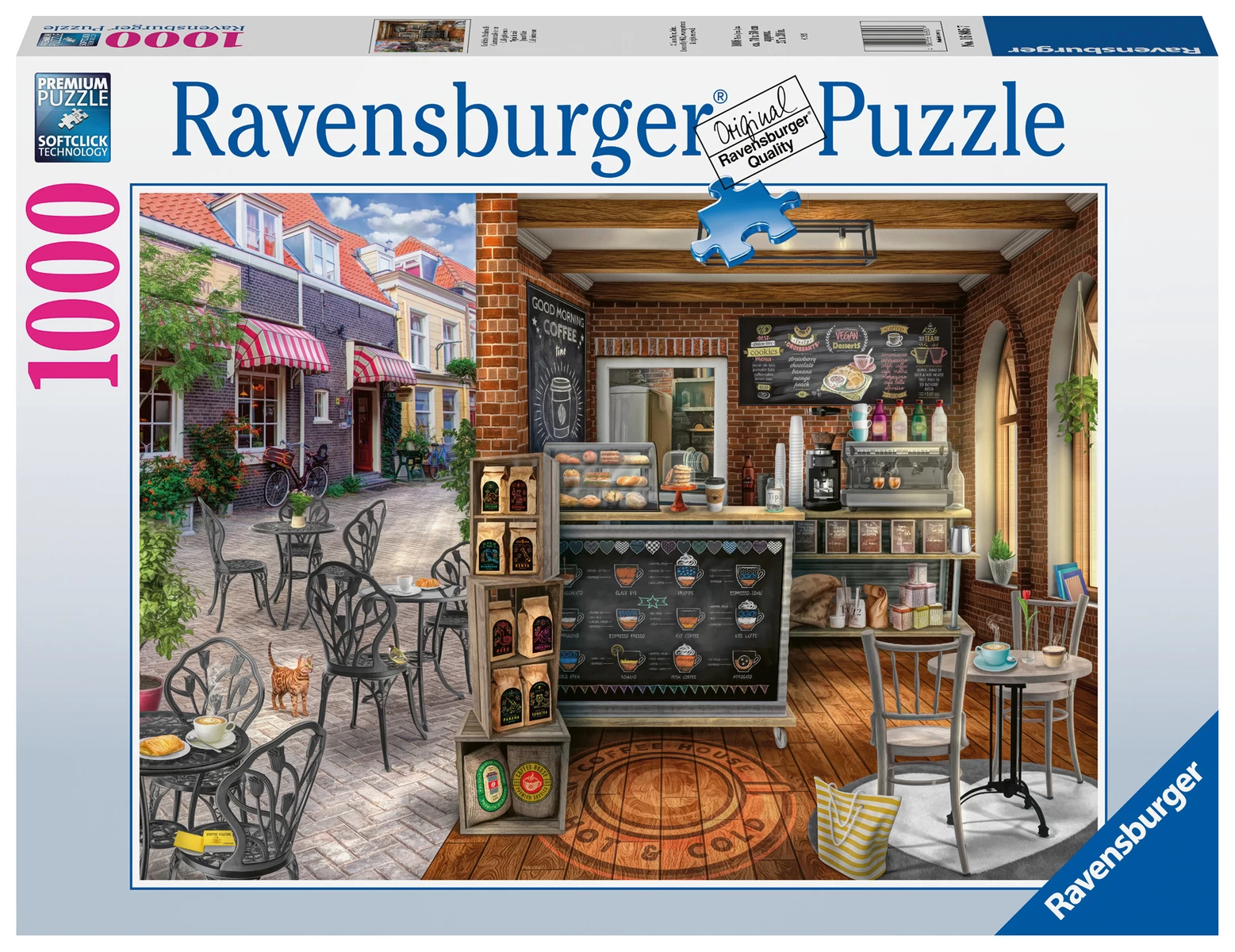 Ravensburger Typisch Café - Legpuzzel Van 1000 Stukjes 3 Ravensburger Typisch Café - Legpuzzel Van 1000 Stukjes
