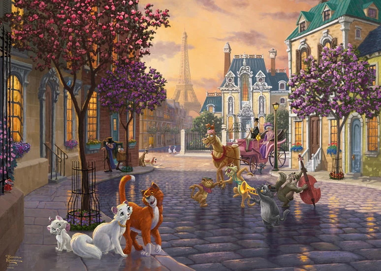 Schmidt De Aristokatten - Thomas Kinkade - Puzzel Van 1000 Stukjes 4 Schmidt De Aristokatten - Thomas Kinkade - Puzzel Van 1000 Stukjes - Afbeelding 2