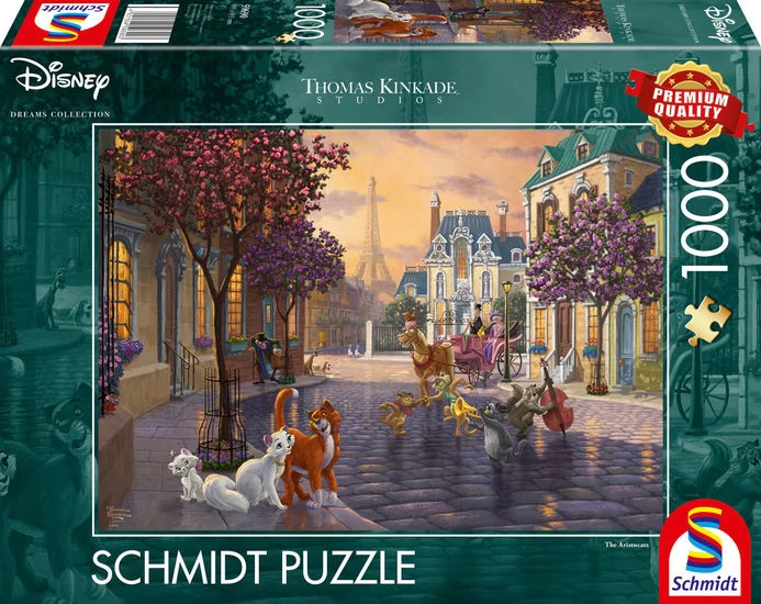 Schmidt De Aristokatten - Thomas Kinkade - Puzzel Van 1000 Stukjes 3 Schmidt De Aristokatten - Thomas Kinkade - Puzzel Van 1000 Stukjes