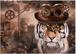 Schmidt Steampunk Tijger - Puzzel Van 1000 Stukjes