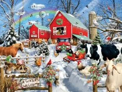 SUNSOUT Lori Schory - Winter Barn - Legpuzzel Van 300 XXL Stukjes