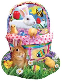 SUNSOUT Mandje Van De Paashaas - Legpuzzel Van 1000 Stukjes