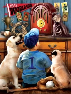 SUNSOUT Tom Wood - Listening To The Game - Legpuzzel Van 300 XXL Stukjes